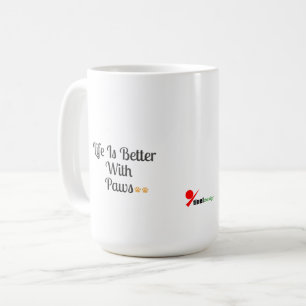 Life Is Better With Paws Coffee Mug