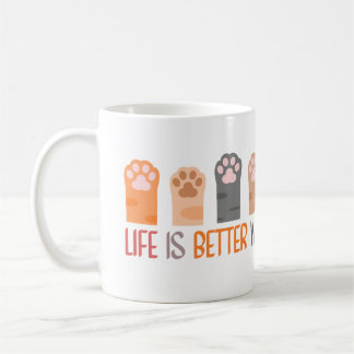 Life is Better with Paws Coffee Mug