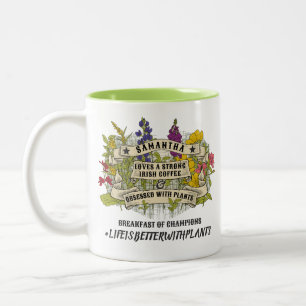 Life Is Better With Plant Personalised Plant Lover Two-Tone Coffee Mug