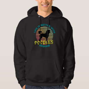 Life Is Better With Poodles Around   Essential Hoodie