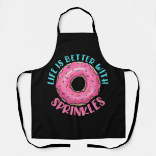 Life Is Better With Sprinkles Cool Donut Fan Dough Apron