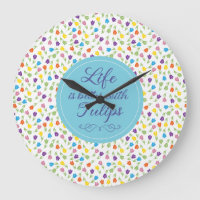 Life is better with Tulips - Colourful pattern