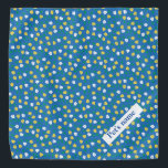 Life is better with tulips - Customise Pet's name Bandana<br><div class="desc">Sweet Little and fresh blue yellow Tulips pattern is part of little tulips collection,  You can customise the name of your pet!</div>