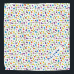 Life is better with tulips - Customise Pet's name Bandana<br><div class="desc">Sweet Little and fresh colourful Tulips pattern is part of little tulips collection,  You can customise the name of your pet!</div>