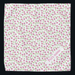 Life is better with tulips - Customise Pet's name Bandana<br><div class="desc">Sweet Little and fresh pink Tulips pattern is part of little tulips collection,  You can customise the name of your pet!</div>