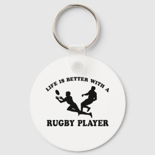 Life is better witha Rugby Player Key Ring