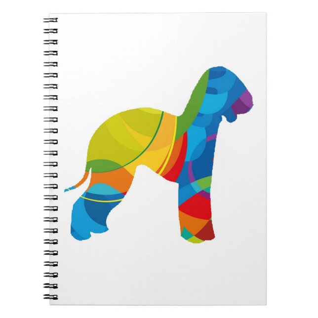 Life is Bright with a Bedlington Terrier Notebook (Front)
