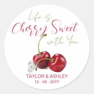 Life Is Cherry Sweet Classic Round Sticker