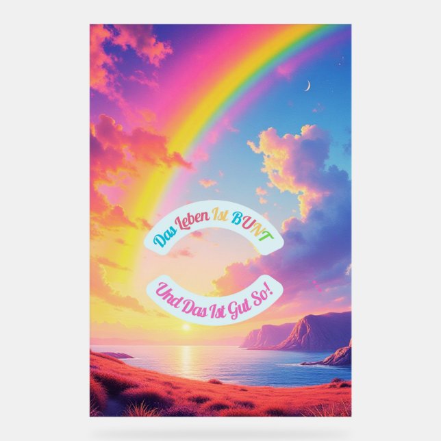 Life is COLORFUL Acrylic Sign (Front)