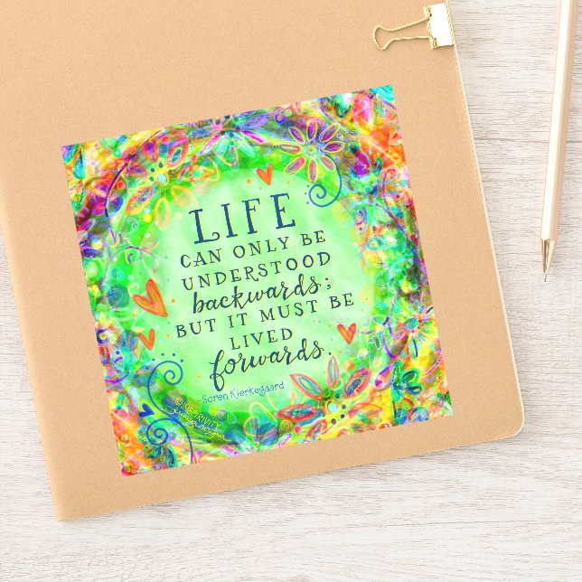 Life is Confusing Boho Pretty Green Inspirivity (Notebook)