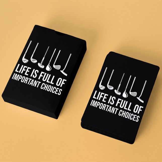 Life is Full Of Important Choices Golf Christmas Playing Cards (Life is Full Of Important Choices Golf Christmas Playing Cards)