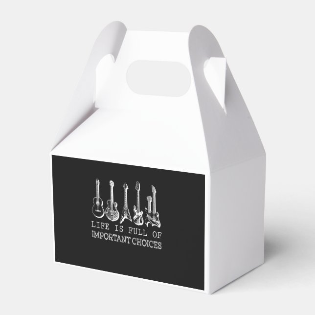 Life Is Full Of Important Choices Guitar Favour Box (Front Side)