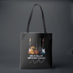 Life Is Full Of Important Choices Guitar Lover Tote Bag<br><div class="desc">Life Is Full Of Important Choices Guitar Lover ,  Guitar Player Gift,  Guitar Player , Lover Musician Band ,  Really mean for guitar club !!</div>