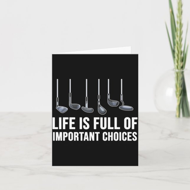 Life Is Full Of Imrtant Choices Golf Christmas  Card (Front)
