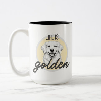 Life is Golden | Cute Golden Retriever | Dog Mug 