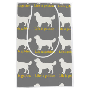 Life is golden with a retriever medium gift bag