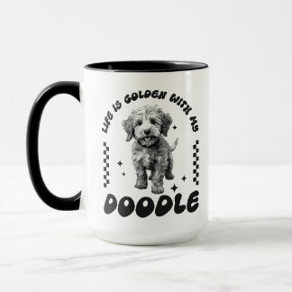 Life is Golden With My Doodle Mug – Two-Tone 