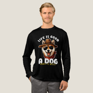 Life Is Good A Dog Makes It Better Dog Lover Gift Tri-Blend Shirt