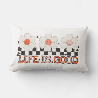 Life is Good Daisies Lumbar Cushion