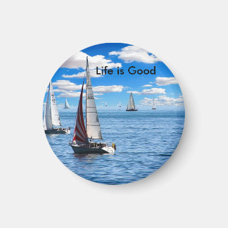 Life is Good Sailing Magnet