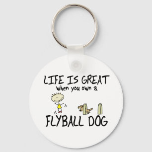 Life is Great Flyball Keychain