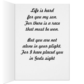 LIFE IS HARD SON card