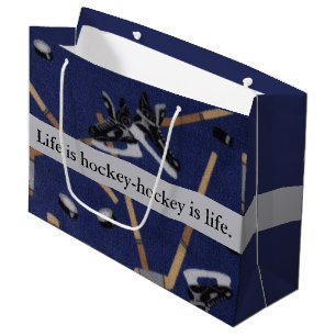 Life is Hockey Large Gift Bag