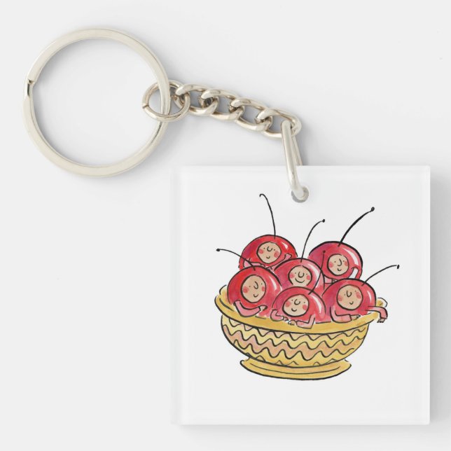 Life is just a bowl of cherries key ring (Front)