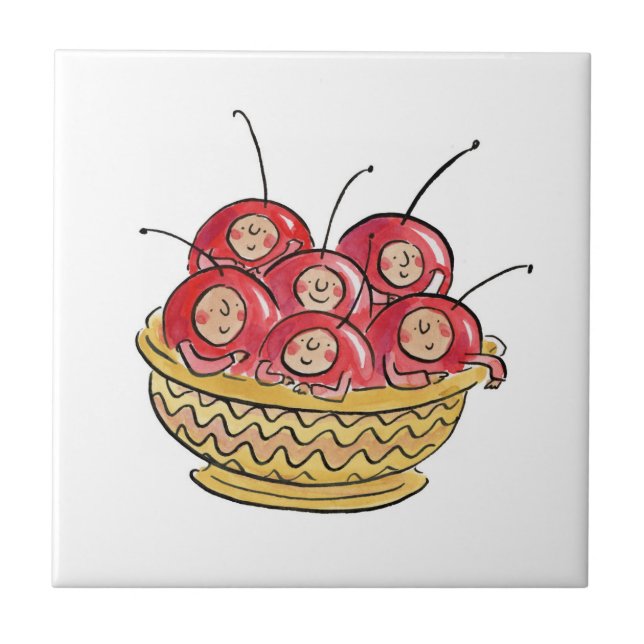 Life is just a bowl of cherries tile (Front)