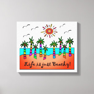 Life Is Just Beachy Canvas Print