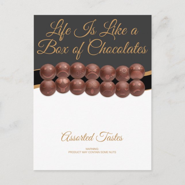 Life Is Like a Box of Chocolates Postcard (Front)