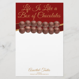 Life Is Like a Box of Chocolates Stationery