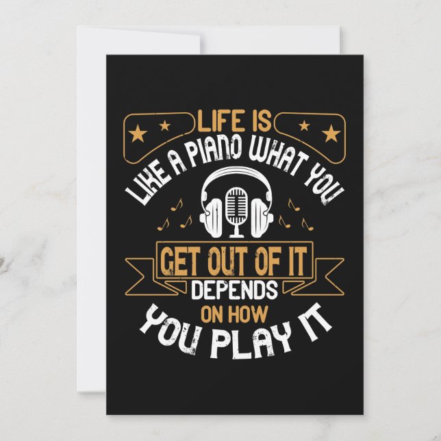 Life Is Like A Piano Save The Date (Front)