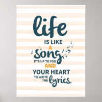 Life is Like a Song Encouragement Success Life Tip