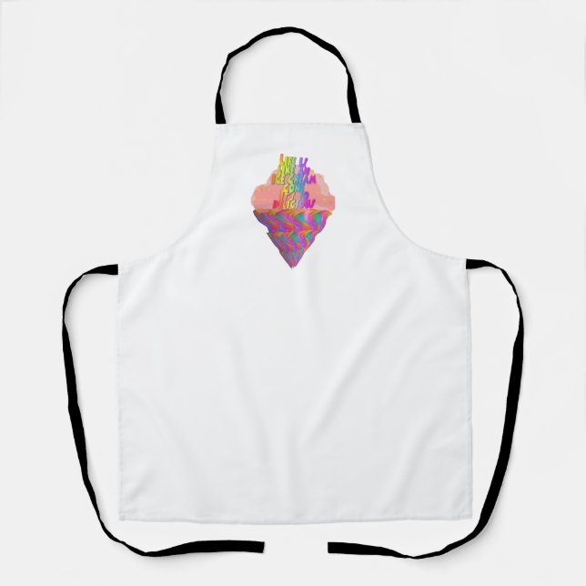 Life Is Like An Ice Cream Cone White  Apron (Front)
