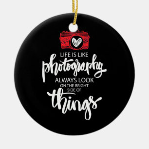Life Is Like Photography Ceramic Tree Decoration