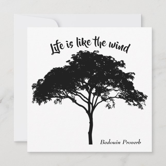 Life is like the wind, Card (Front)