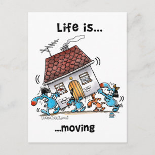 Life is Moving Postcard