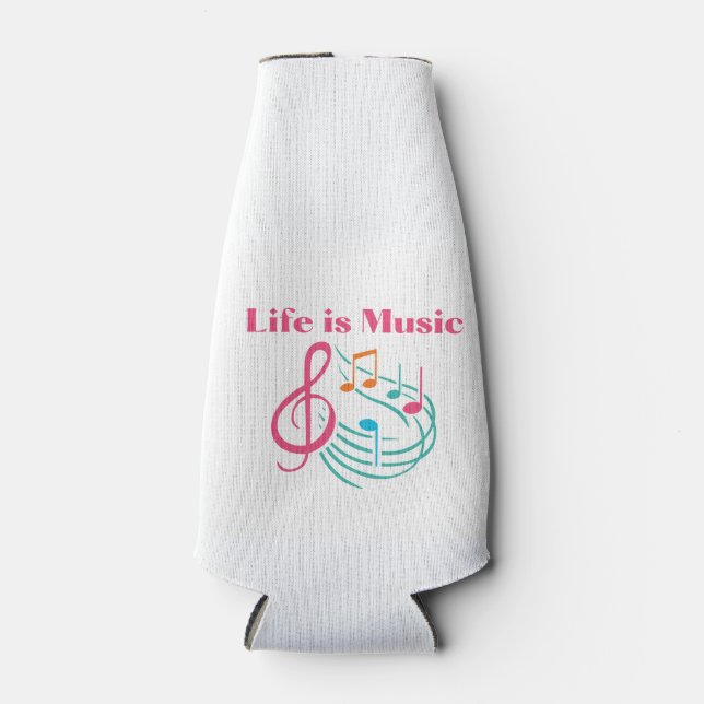 Life is Music on a  Bottle Cooler (Front)