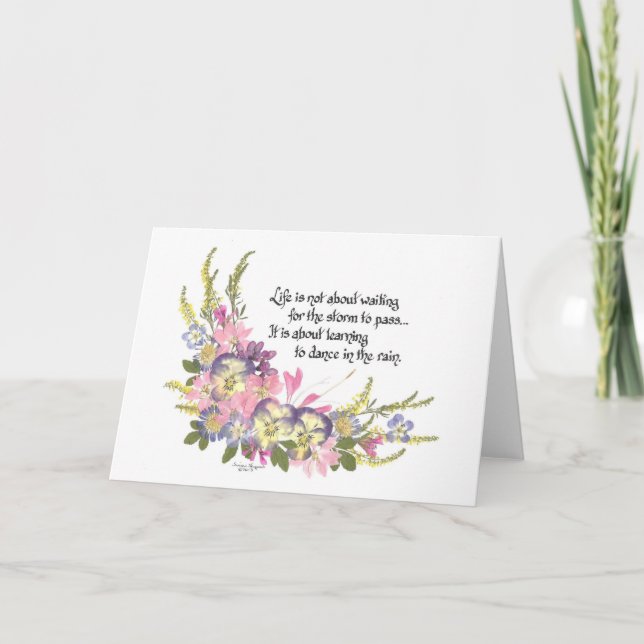 Life is not about waiting card (Front)