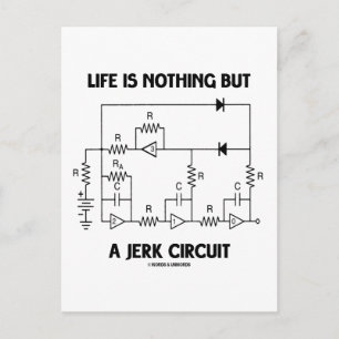 Life Is Nothing But A Jerk Circuit (Physics Humour Postcard