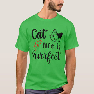 Life Is Purrfect Cats Pets Animals Sayings boy T-Shirt