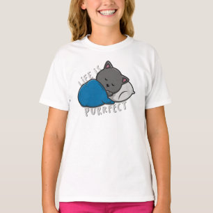 Life is Purrfect - Sleeping Cat T-Shirt