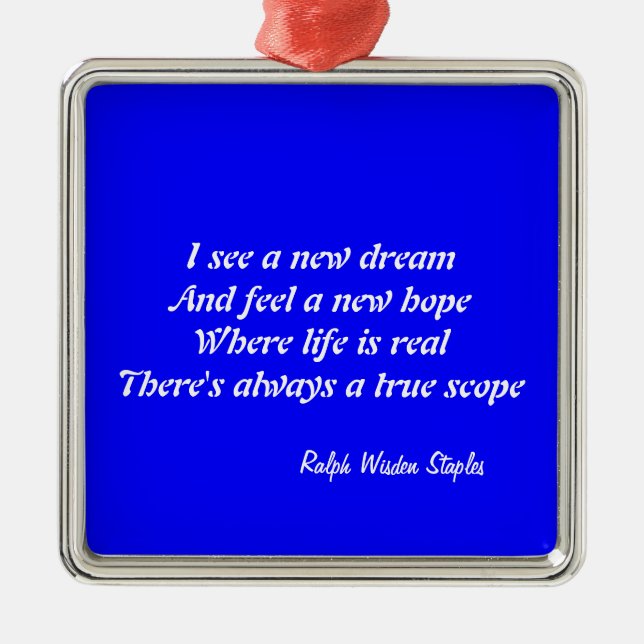 Life is real metal tree decoration (Front)