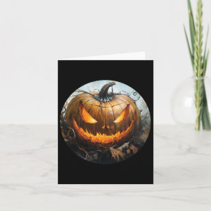 Life Is Really Good Scary Pumpkin Jack O Lantern H Card