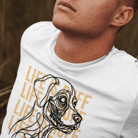 Life is Ruff Minimal Dog Line Art 