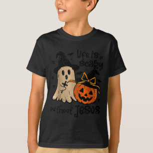 Life Is Scary Without Jesus Christian Halloween T-Shirt