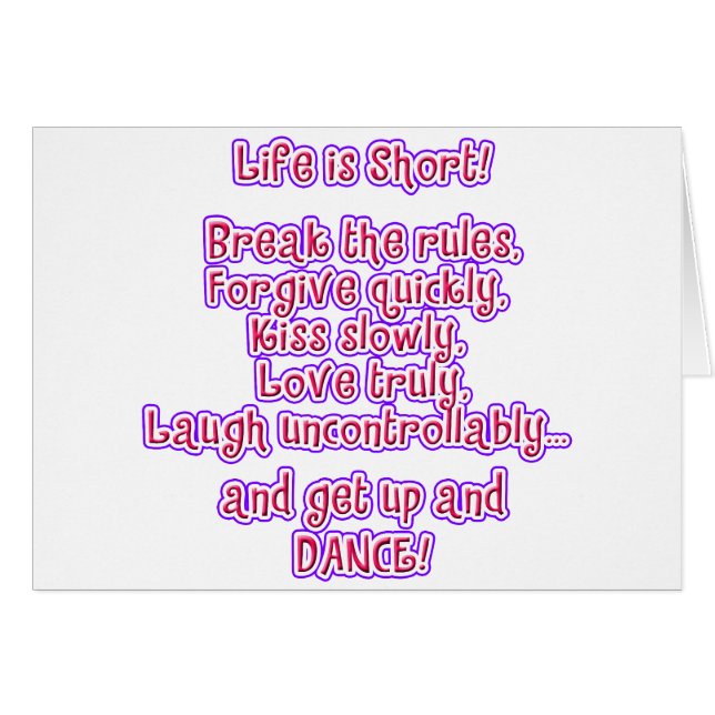 Life is Short (Front Horizontal)