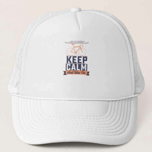 Life is Short Bike Trucker Hat (Front)