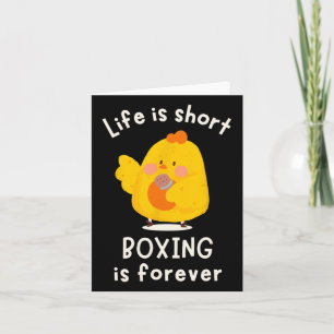 Life Is Short Boxing Is Forever Training Motivatio Card